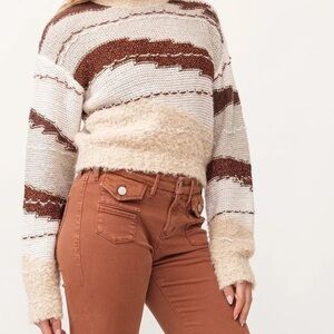 Dear John Gabriela Toasted Gingerbread Sweater Striped